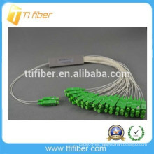2 * 32 SC APC tubo de acero tipo PLC divisor de fibra óptica